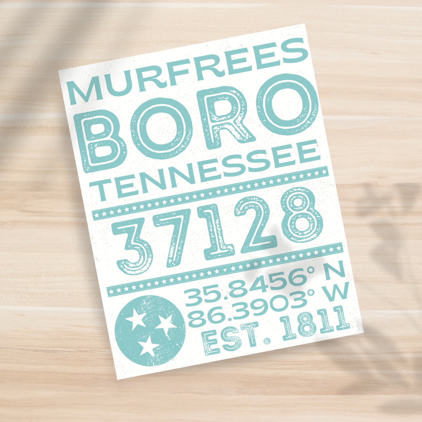 Murfreesboro, TN - 37128 - 8x10" Print