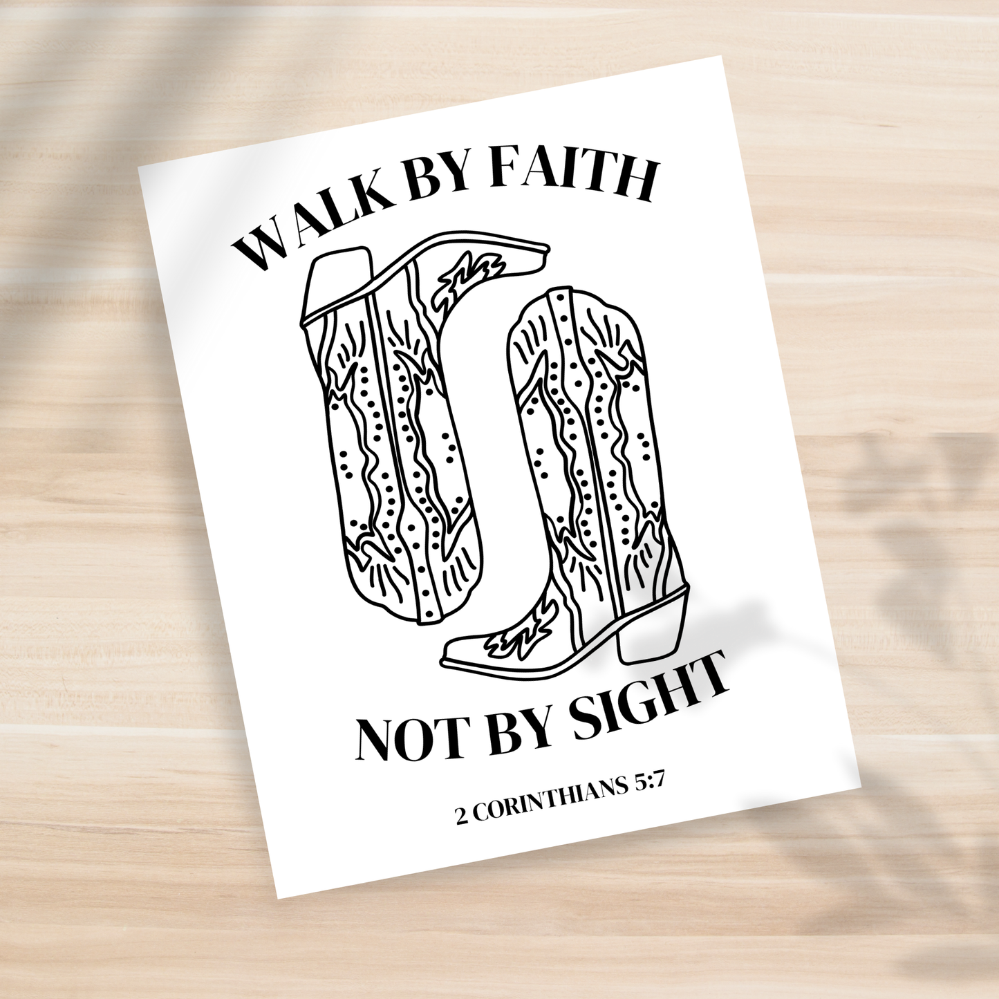 Walk by Faith, Not by Sight 8x10" Print