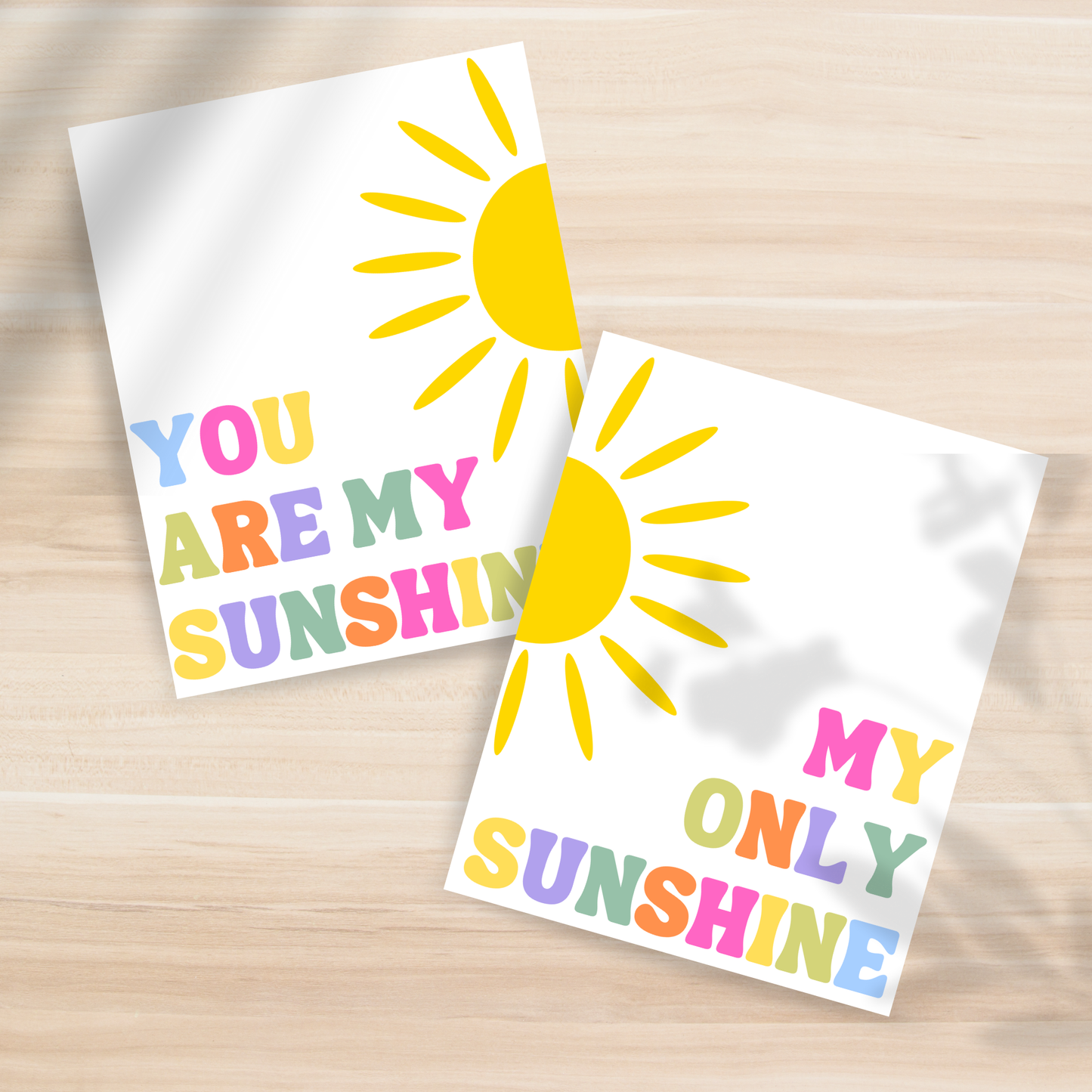 You are my Sunshine set of two 8x10" Prints