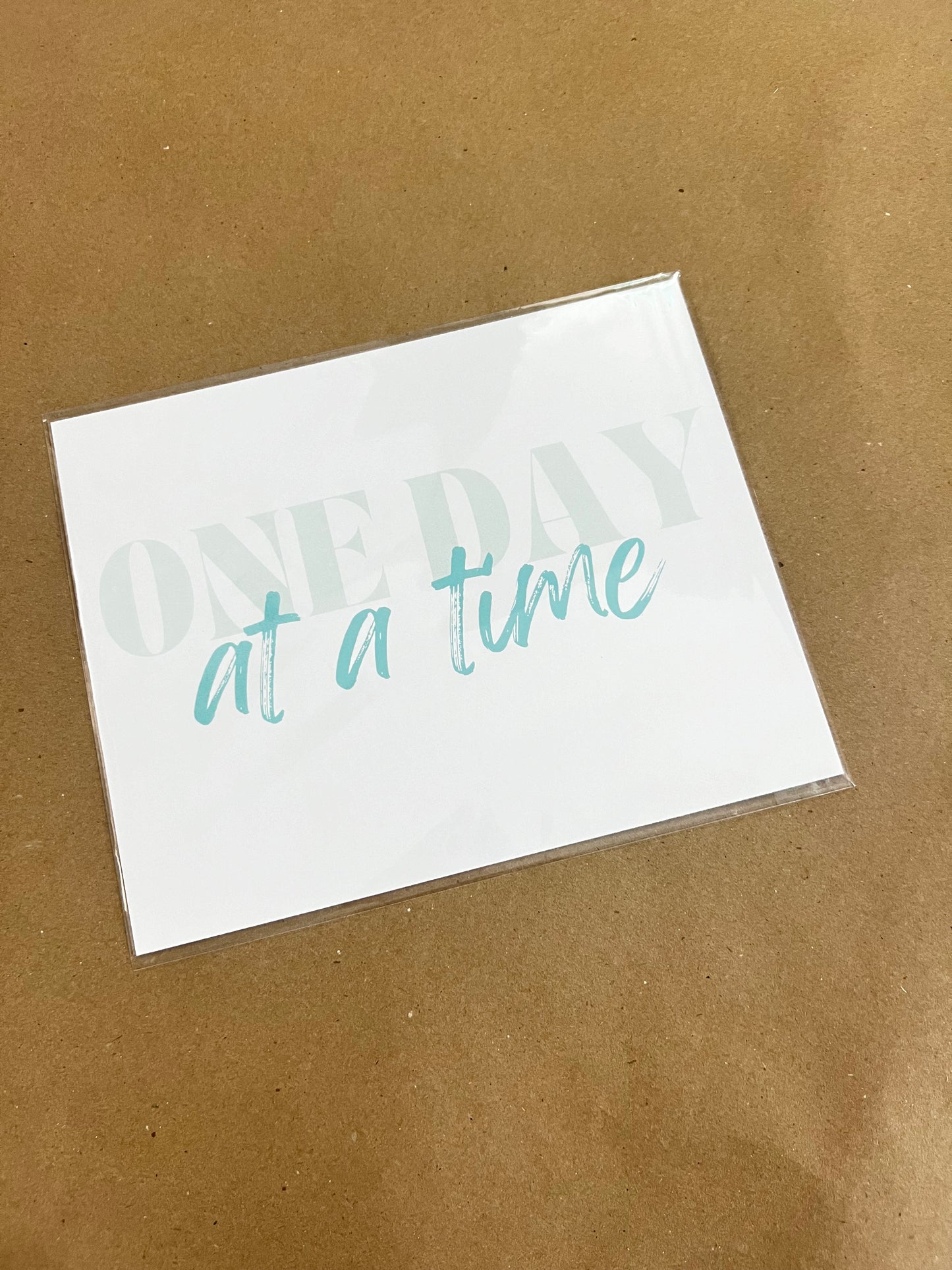 One Day at a Time - Teal Horizontal