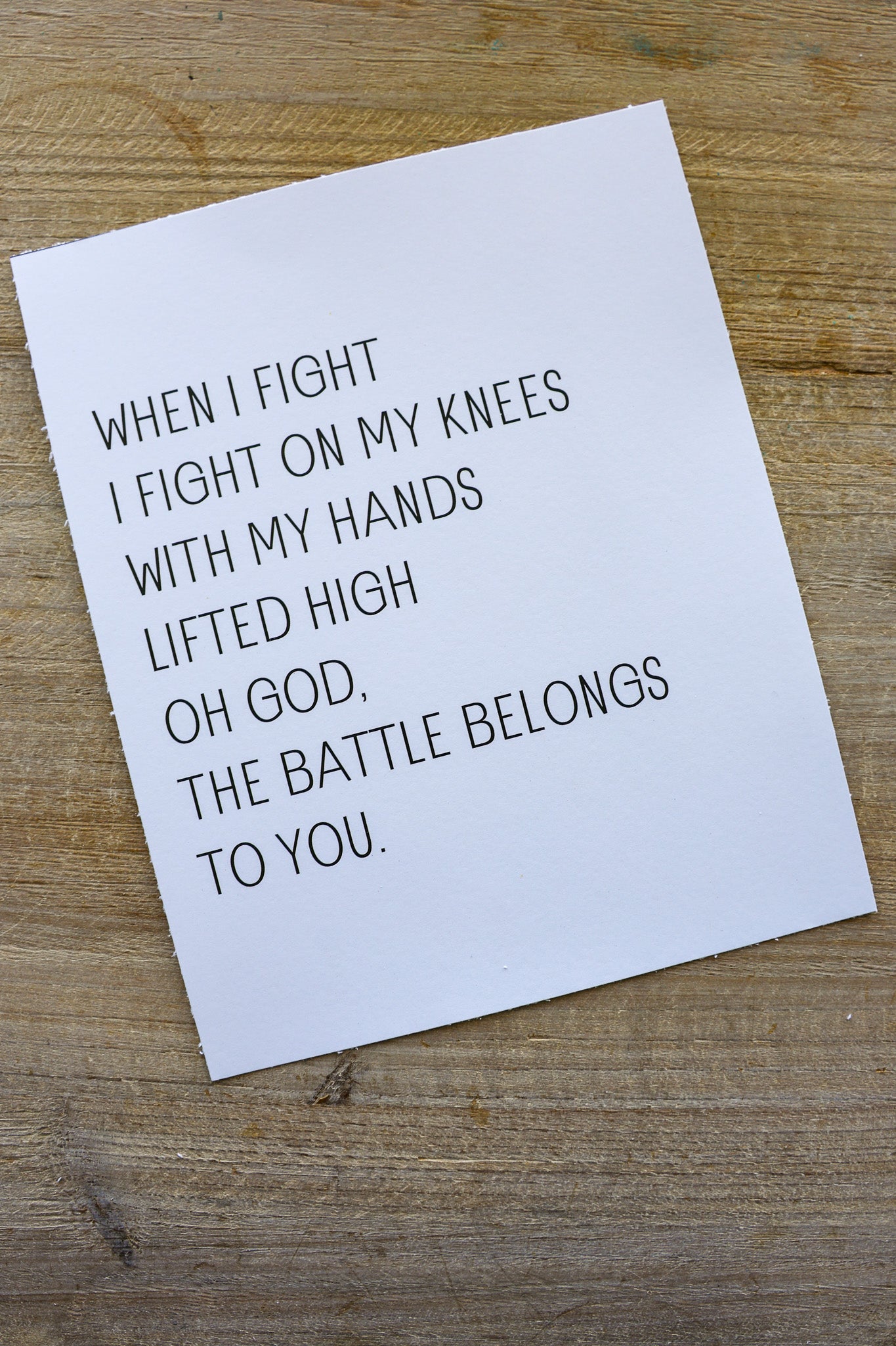 Battle Belongs to You 8x10" Print