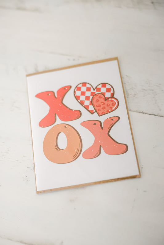 XOXO Checkered Card