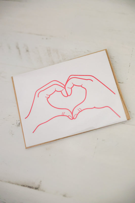 Heart Hands Card