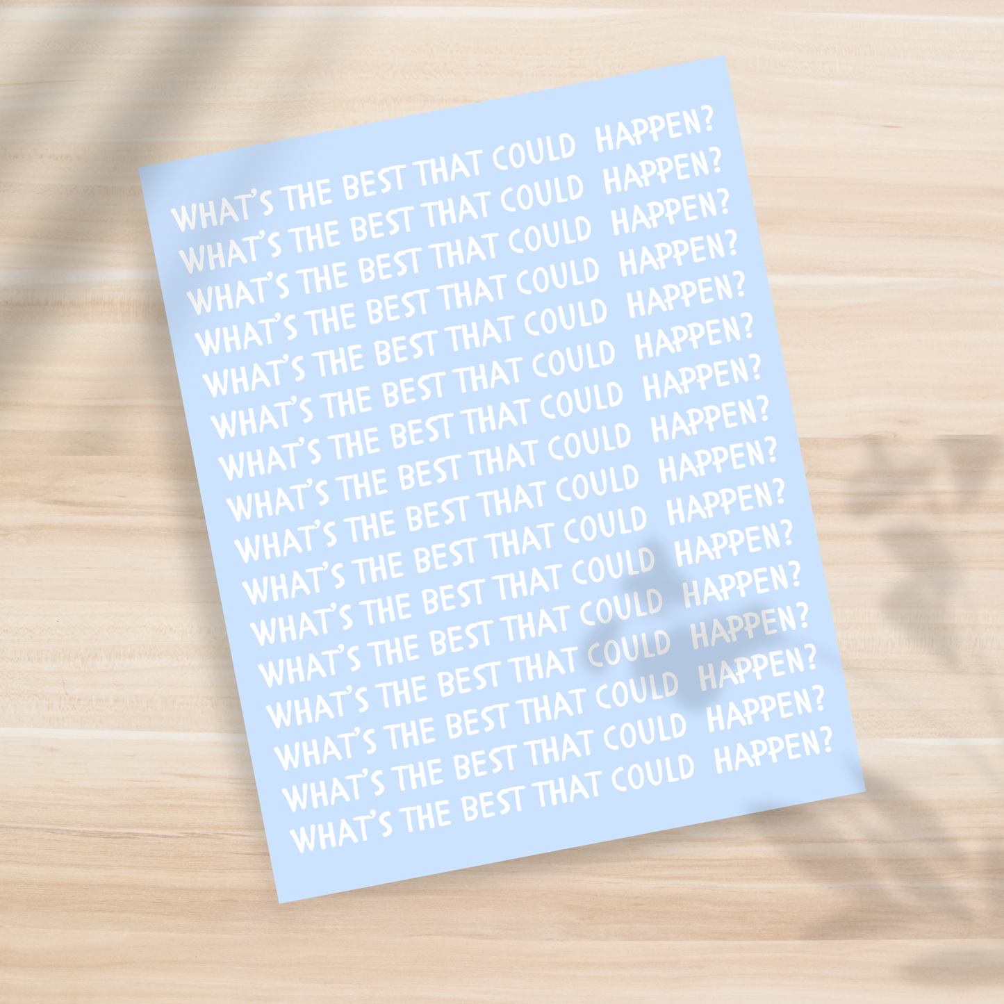 What's the best that could Happen? - Blue Repeating