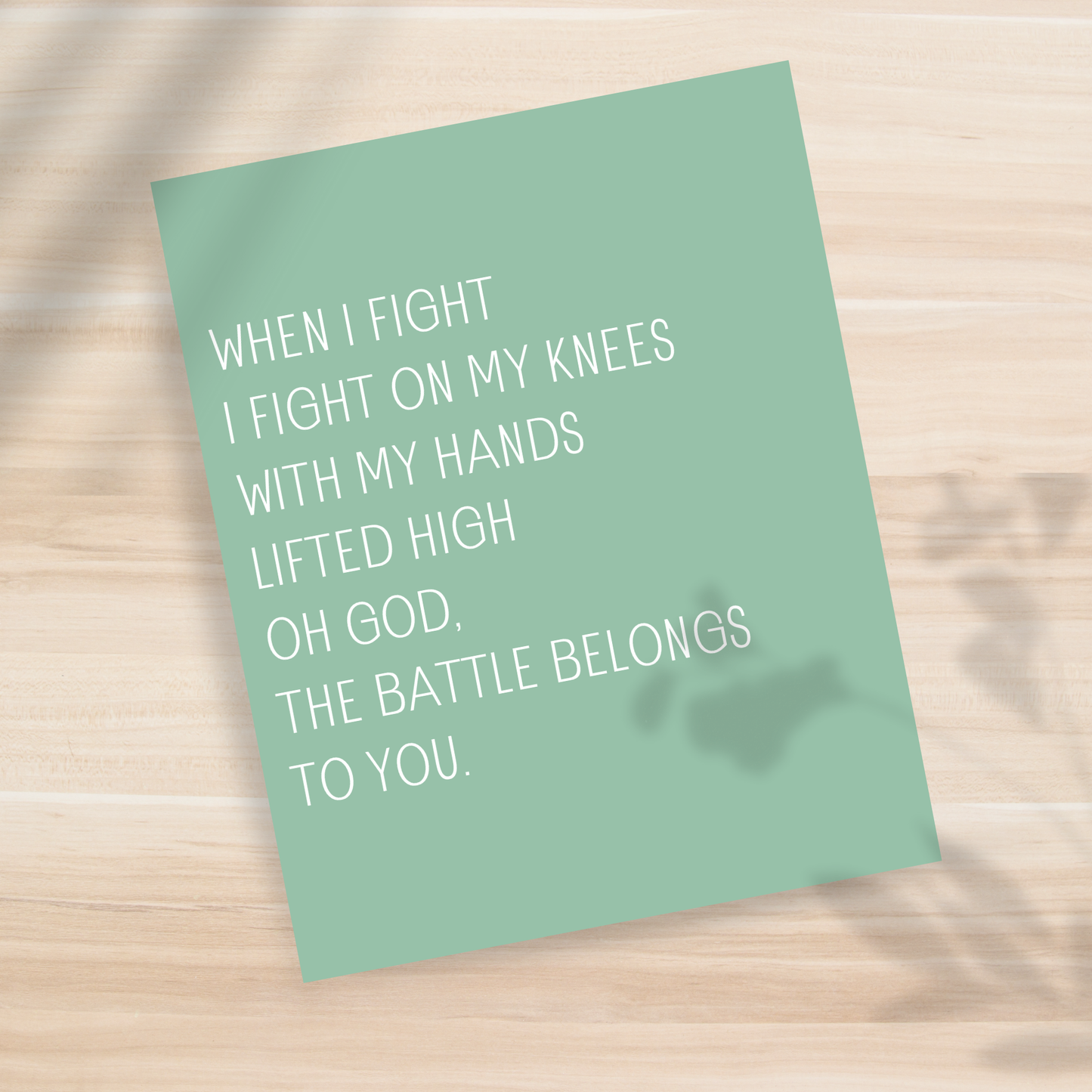 Battle Belongs to You 8x10" Print