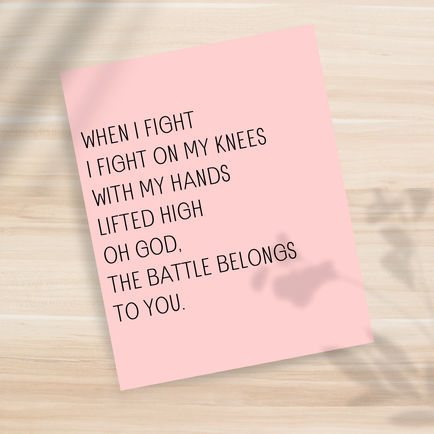 Battle Belongs to You 8x10" Print